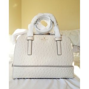 NWT Kate Spade Riverside Street Ostrich Handbag